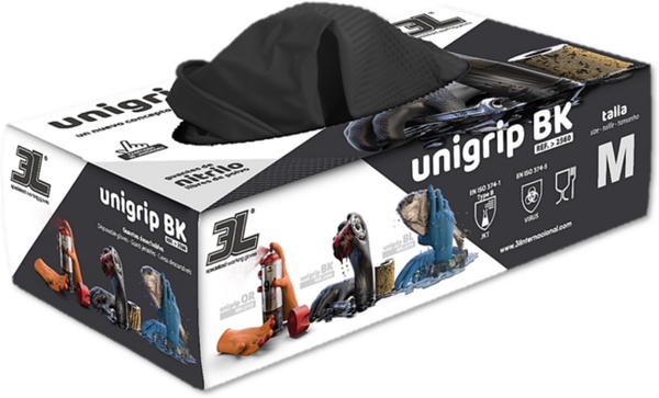 Guantes Nitrilo Negro Unigrip T8 50 Uds